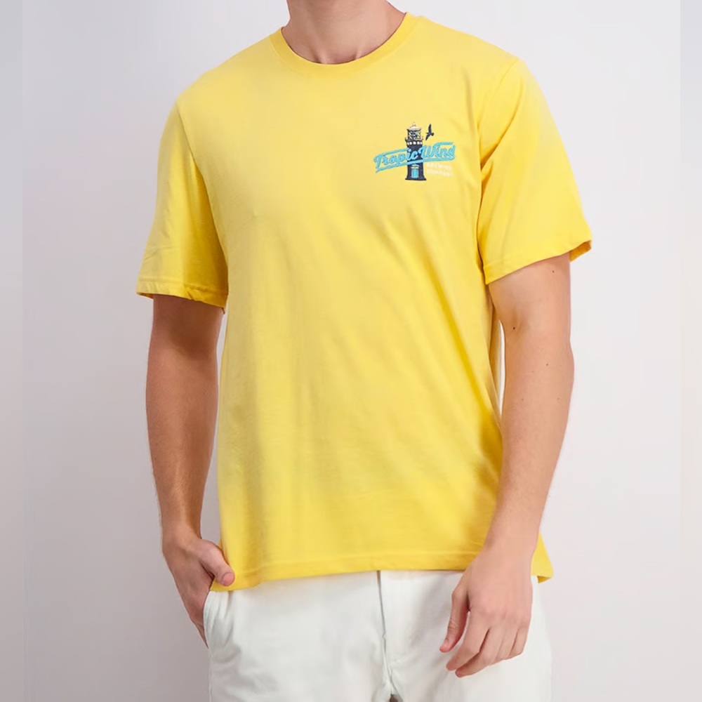 IZOD Saltwater Yellow Tropic Wind Brewing Company Graphic Tee
